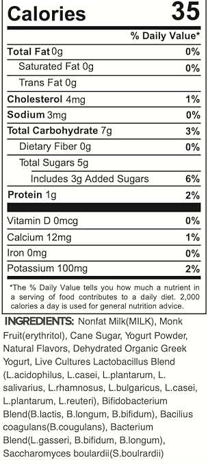Yogurt Smoothie Mix Original cane sugar/3g added
