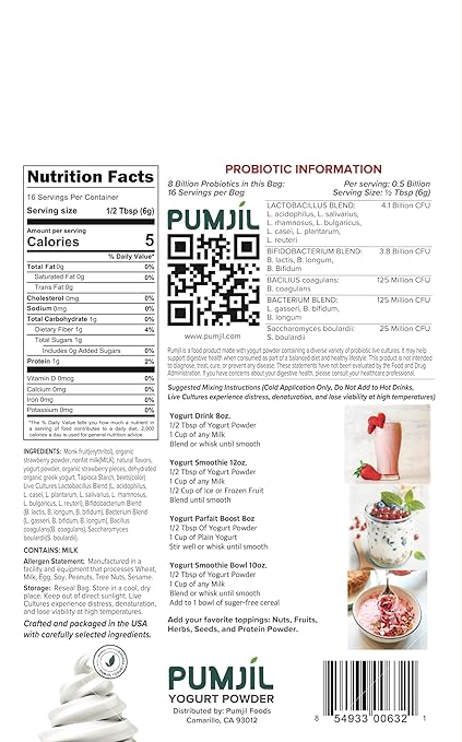 Yogurt Smoothie Mix Strawberry NO ADDED SUGAR