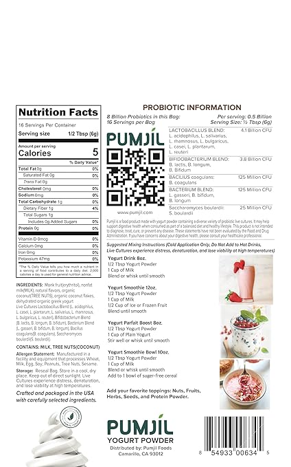 Yogurt Smoothie Mix Coconut NO ADDED SUGAR
